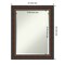 Beveled Wood Bathroom Wall Mirror, Cyprus Walnut Narrow Frame